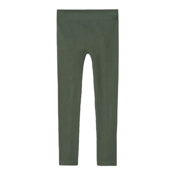 ZARA Kids | Khaki | SEAMLESS RUFFLY RIB LEGGINGS - Picture 3 of 5